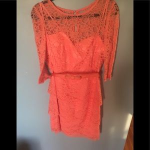 Lace Tahari Melon dress